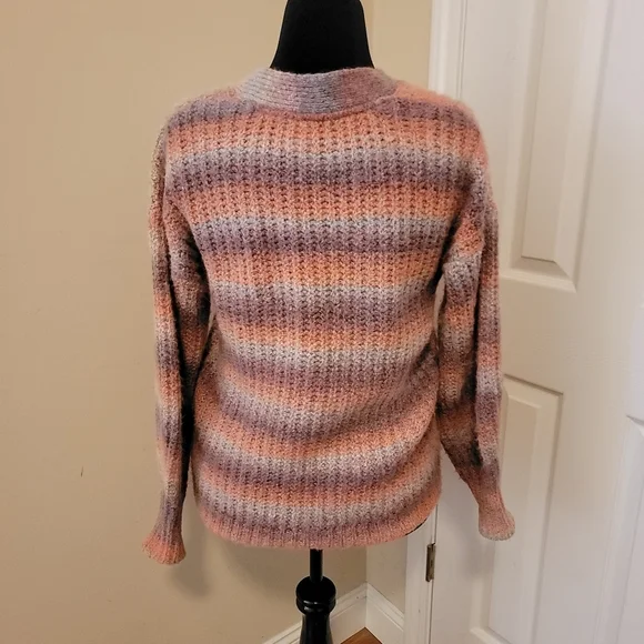 Sundance Ombre VNeck Button Oversized Cardigan Sweater Size S - Picture 4 of 8